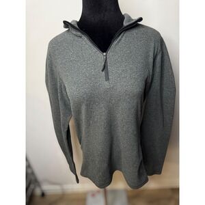 REI Co-op‎ Women's Gray Fleece Quarter Zip Pullover Cozy Warm Long Sleeve Jacket